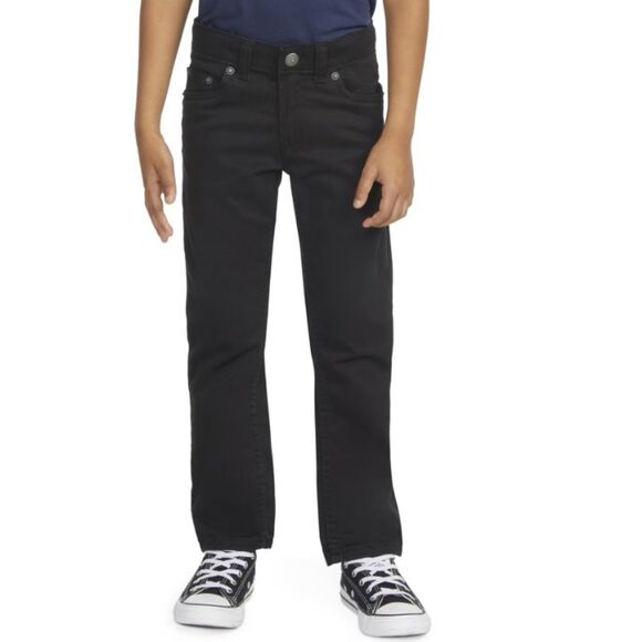 NEW NWT Boys Sz 14 Slim Flex Stretch Adjustable Waist Black Jeans LEVIS 511 - Picture 1 of 7